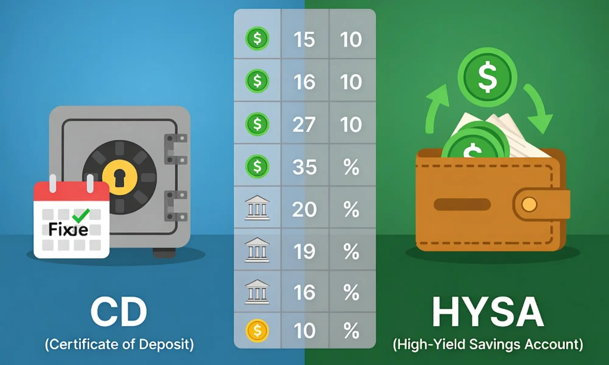 difference between cd and hysa