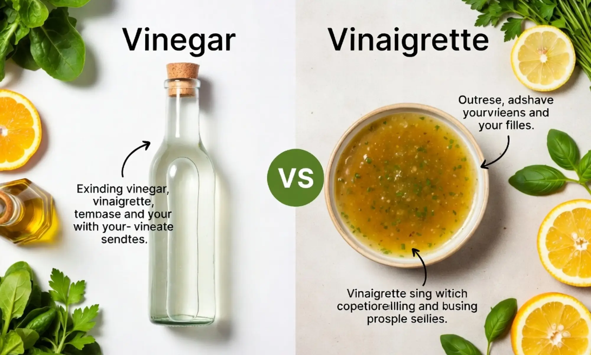 difference between vinegar and vinaigrette