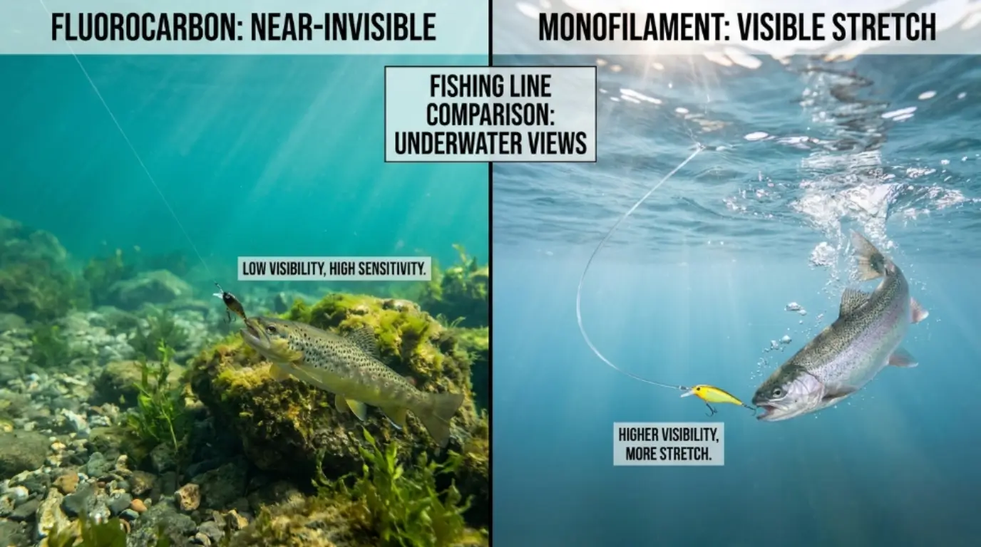 difference between fluorocarbon and monofilament