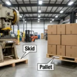 difference between skid and pallet