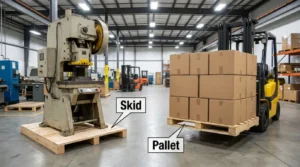 difference between skid and pallet