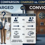 difference between charged and convicted