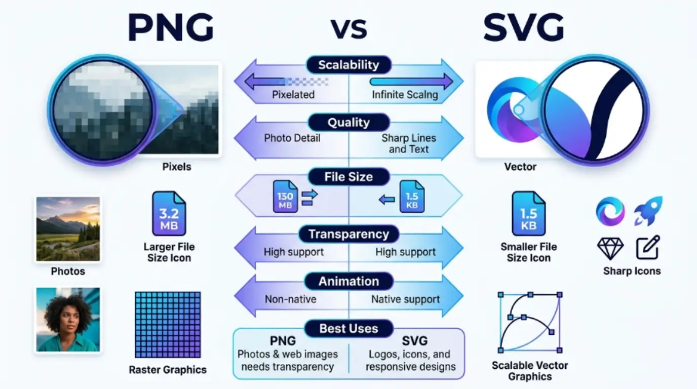 difference between png and svg