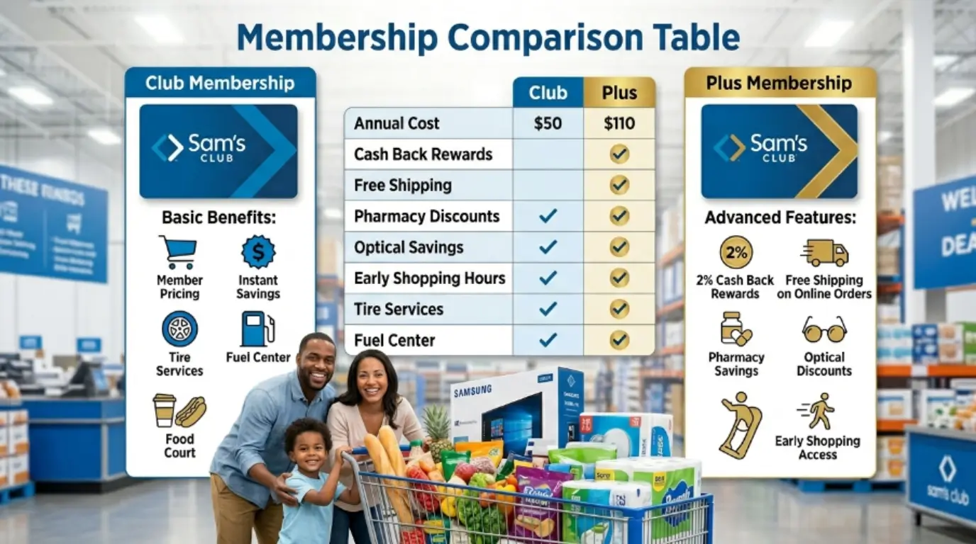 difference between sam's club memberships