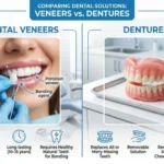 difference between veneers and dentures